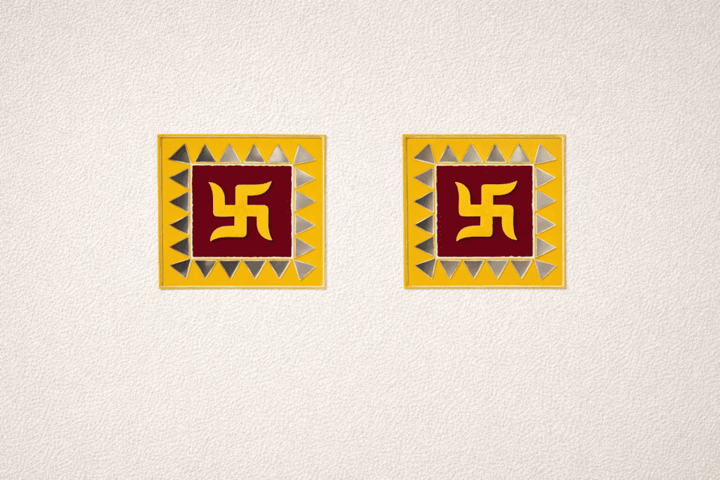 Swastik Door Traditional Sticker Set – Auspicious Hindu Symbol Wall & Entrance Decor