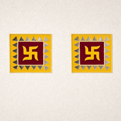 Swastik Door Traditional Sticker Set – Auspicious Hindu Symbol Wall & Entrance Decor