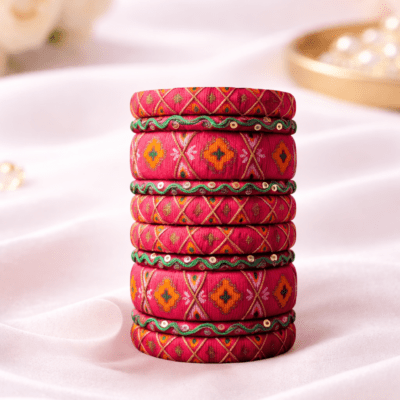 Pink Silk Thread Bangles | Elegant Designer Ethnic Bangles for Women