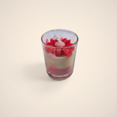 silver flake candle, gel wax candle, transparent candle, luxury scented candle, cream wax candle, handmade gel candle, silver aesthetic candle, decorative glass candle, premium wax candle India, silver leaf candle