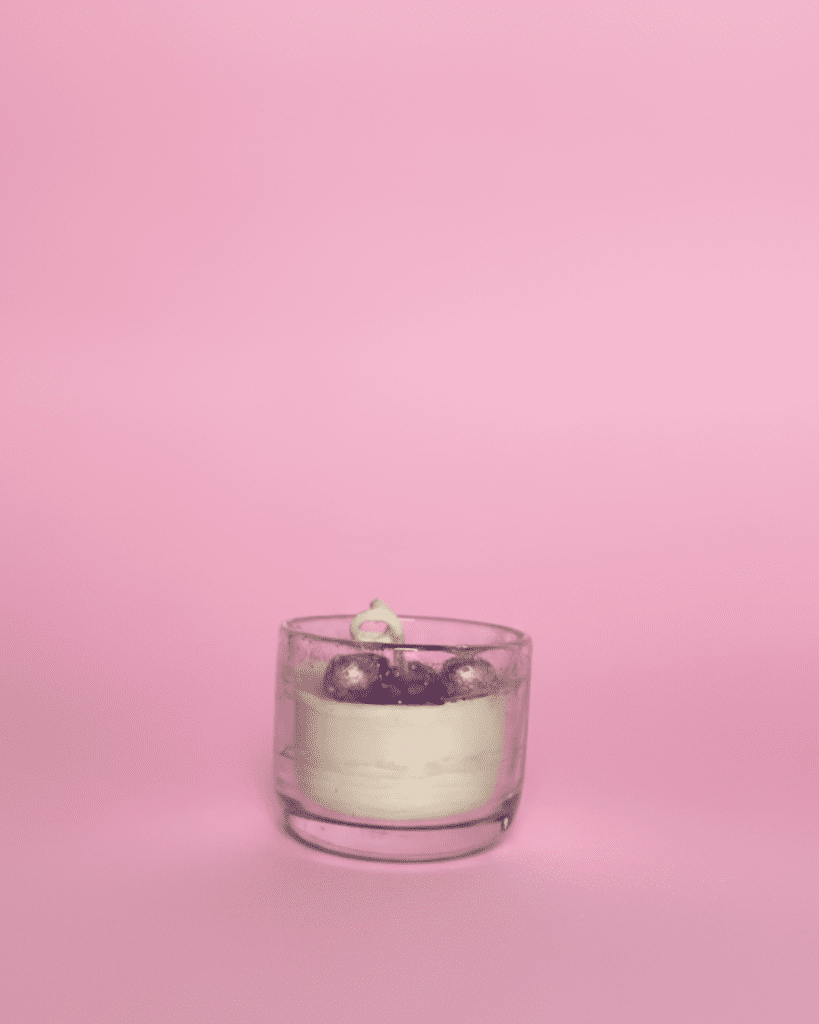 Glass Jar Candle with Purple Wax Beads – Aesthetic Decorative Candle