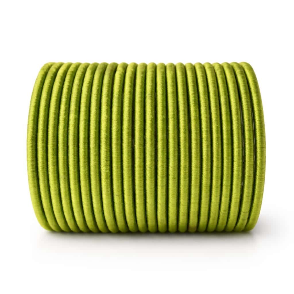 Green Silk Thread Bangles Set | Lightweight Glossy Fashion Bangles for Women
