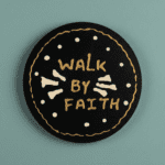 “Walk by Faith” Quote Fridge Magnet – Decorative Refrigerator Magnet for Kitchen & Home Décor