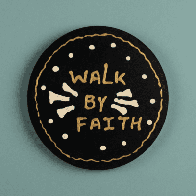 “Walk by Faith” Quote Fridge Magnet – Decorative Refrigerator Magnet for Kitchen & Home Décor