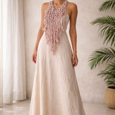 Ethereal Hand-Knotted Macramé Halter