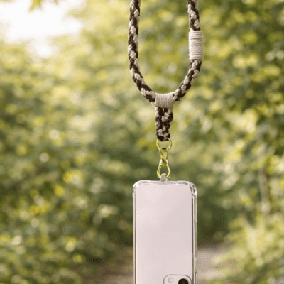 Brown & Beige Macramé Mobile Hanging Strap