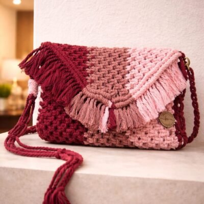 Macramé Sling Purse – Boho Chic Crossbody Bag