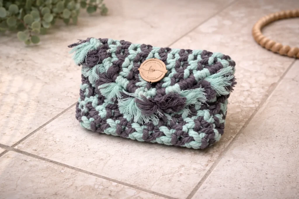Handmade Macramé Mini Purse | Boho Knot Style Small Hand Bag