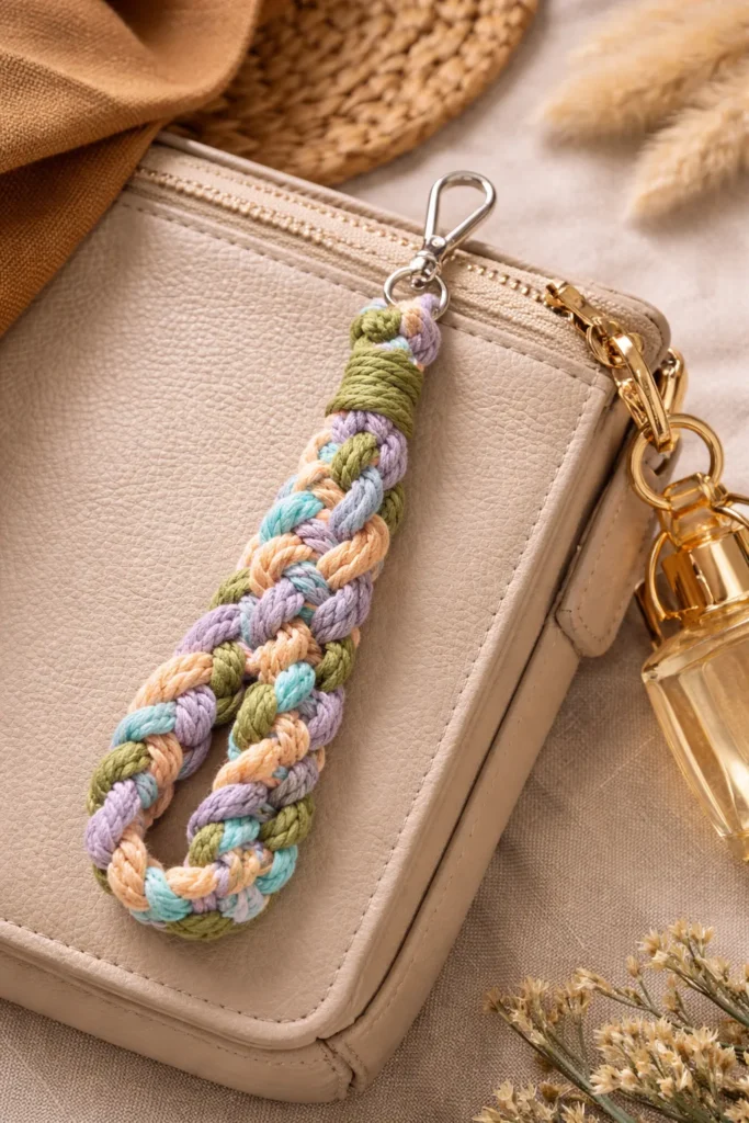 Pastel Multicolor Cotton Rope Key Holder
