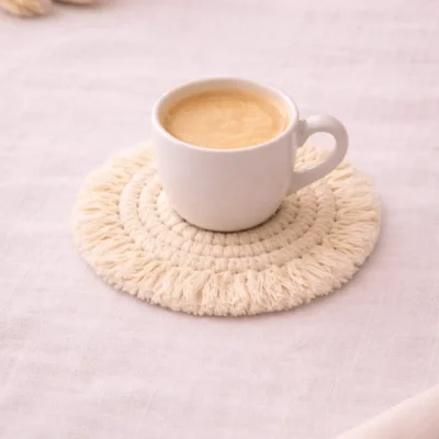 Cotton Rope Table Coasters (offwhite color)