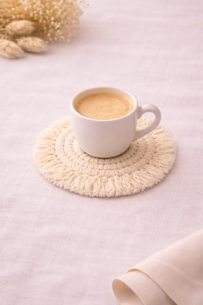Cotton Rope Table Coasters (offwhite color)