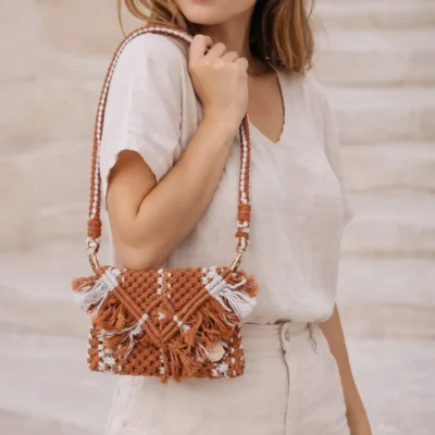 Boho Handmade Macrame Sling Bag