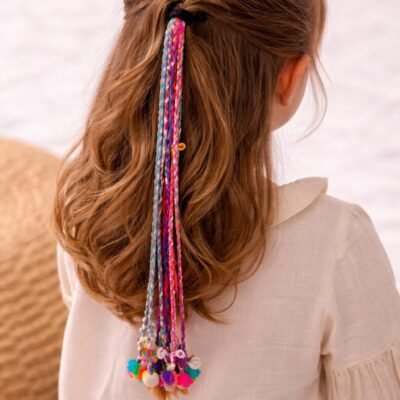 Multicolor Thread Braided Hair Accessories
