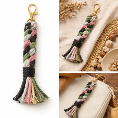 Multicolor Cotton Rope Wristlet