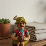 Rajasthani Musician Figurine Handcrafted Terracotta – Traditional Folk Art Home Décor