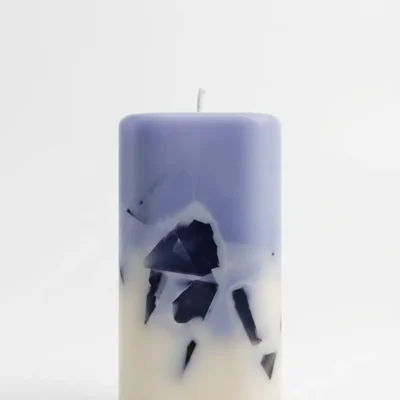 Dessert-Style Layered Scented Handcrafted Wax Candle – Purple Cream Parfait Design