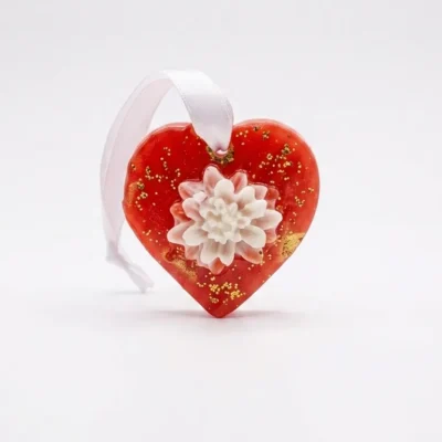 Red Heart Hanging Wax Aroma Freshener