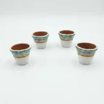 Terracotta Kullad 2 Inch Set of 4 Hand Painted Mandala Madhubani Warli Pichhoi Art Handmade Clay Tea Cups Customized Kulhad Set