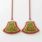Handcrafted “शुभ–लाभ” (Shubh–Labh) Decorative Door Hanging – Auspicious Wall Décor Set