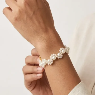 Handmade Pearl Bracelet for Women Elegant Bridal & Party Wear Jewelry Premium Beaded Pearl Bracelet