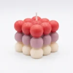 Multicolour Bubble Cube Scented Handcrafted Wax Candle – Aesthetic Decor Candle