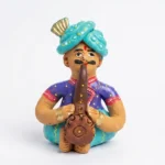 Rajasthani Musician Handcrafted Terracotta Figurine – Traditional Folk Art Home Décor(with sharnai)