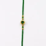 Green Floral Stone Rakhi for Brother Designer Pearl Rakhi for Raksha Bandhan