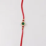 Green Stone Pearl Rakhi for Brother Designer Raksha Bandhan Thread Rakhi