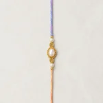 Handmade Pearl Oval Designer Rakhi for Brother