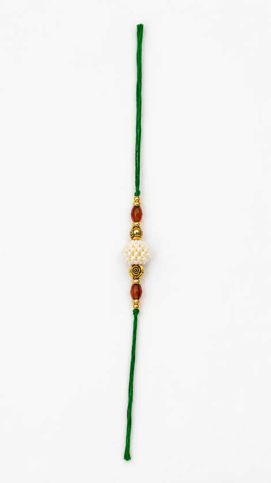 Handmade Pearl Bead Rakhi for Brother